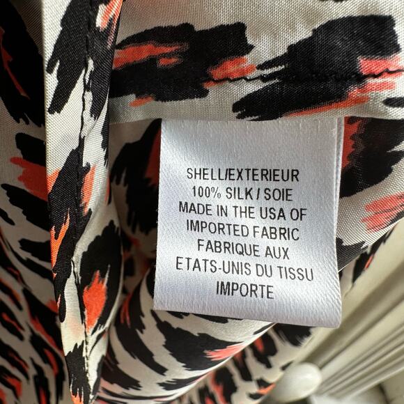 Milly Animal Print Silk Top - Picture 7 of 8